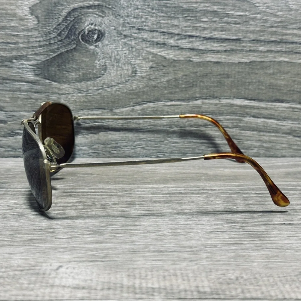 Sunglasses Mens Silver‎ Yellow Aviator Tortoise Top Bar Gradient Lens Metal